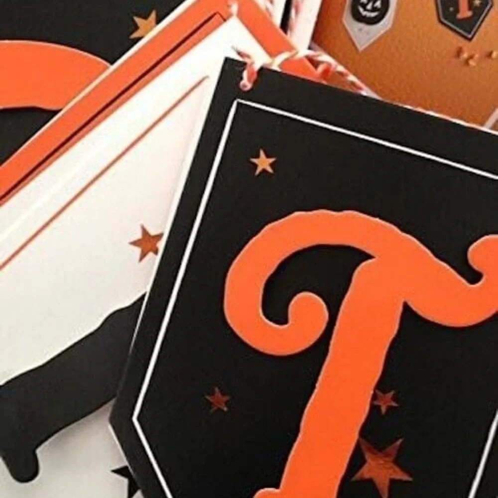 Trick or Treat Halloween Garland Banner - Felt Pennant 7ft Party Decoration